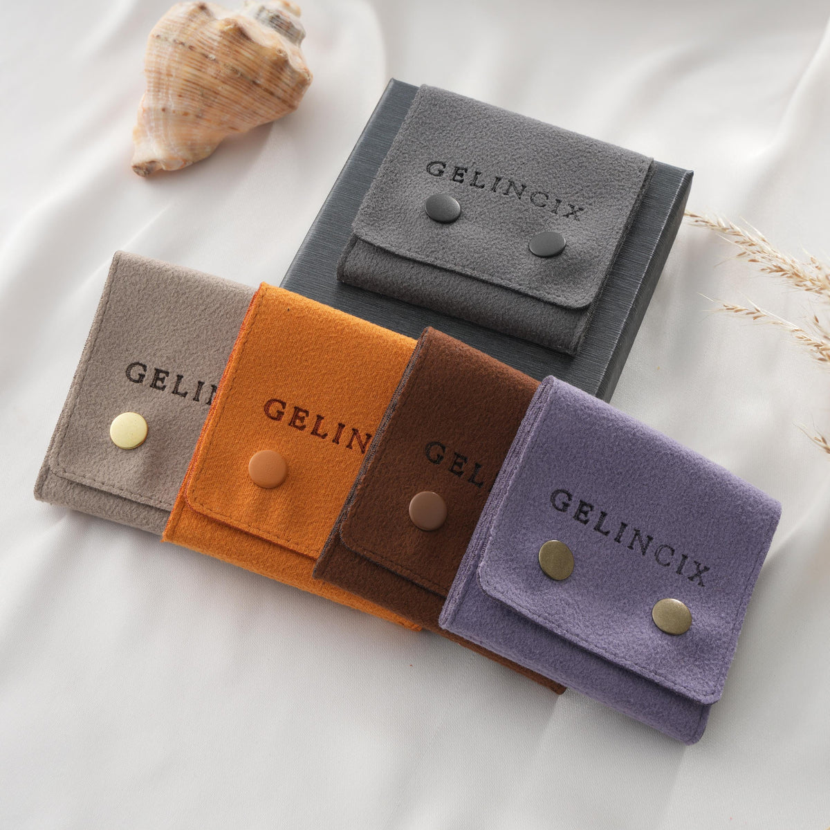 50pcs Multi Layer Jewelry Pouches Wholesale, Vegan Suede Compact Organizers, Jewelry Store Supplies Bulk