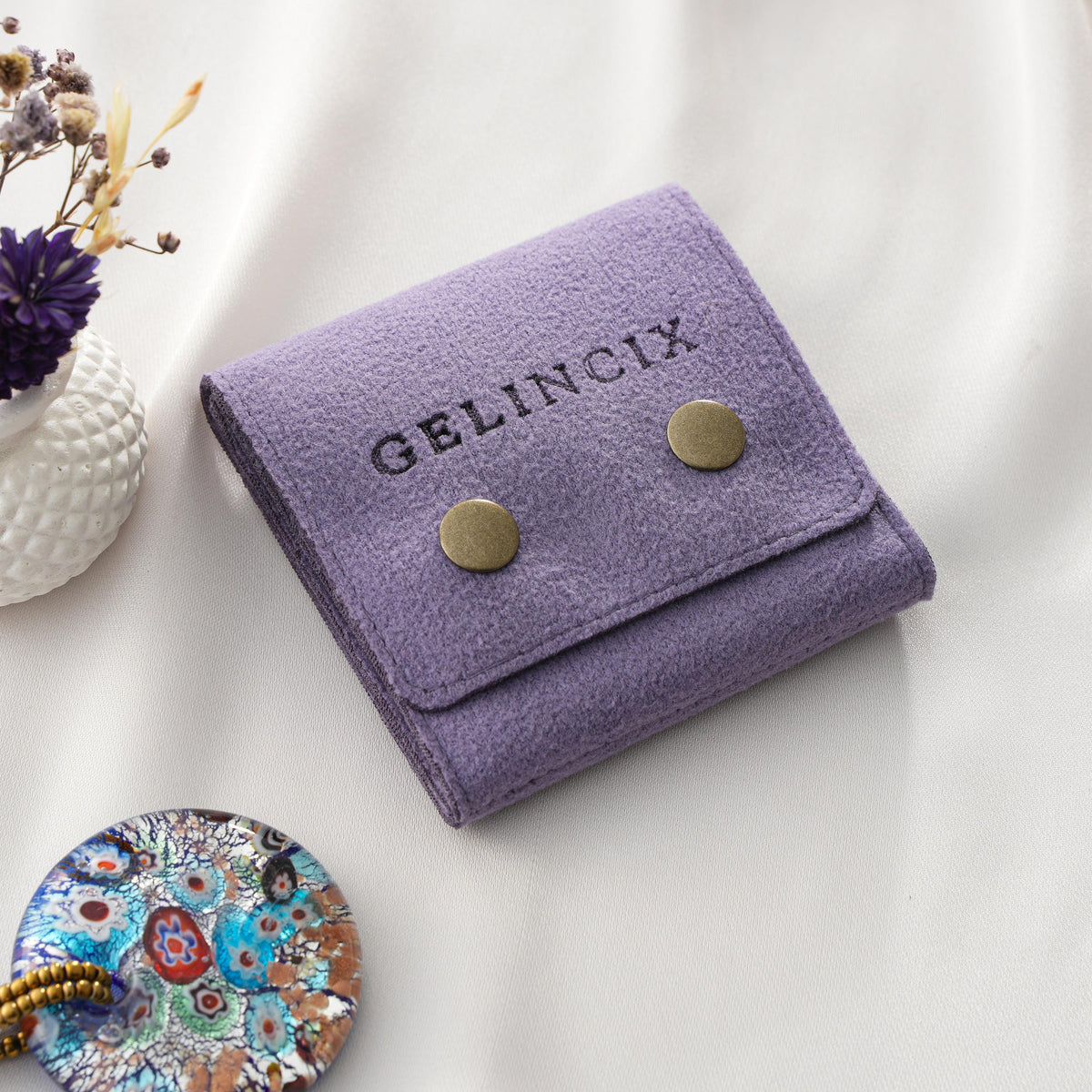 50pcs Multi Layer Jewelry Pouches Wholesale, Vegan Suede Compact Organizers, Jewelry Store Supplies Bulk