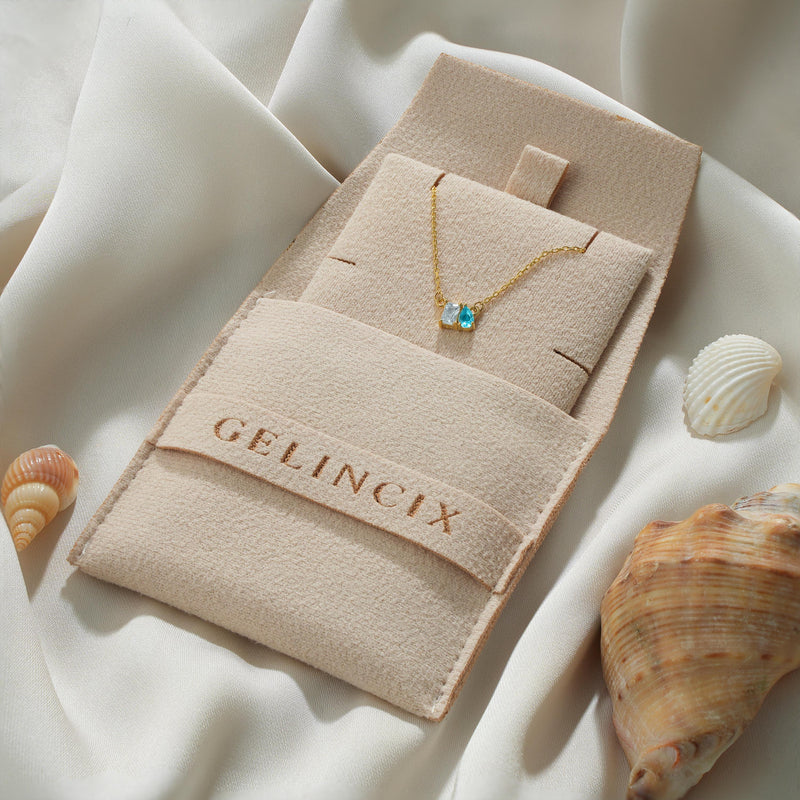 50pcs Padded Necklace Pouches Bulk 8x7.5cm, Anti Tangle Jewelry Cases Handmade, Brand Packaging Supply
