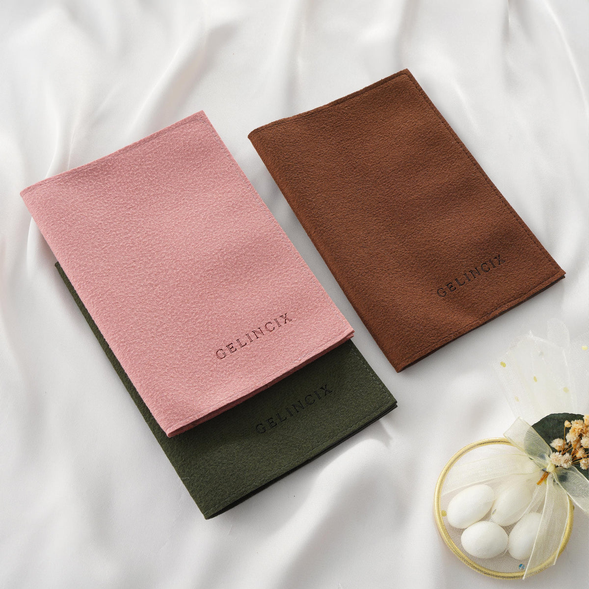 50pcs Passport Holders Bulk with Custom Logo, Vegan Suede Travel Document Covers, Corporate & Event Gifts