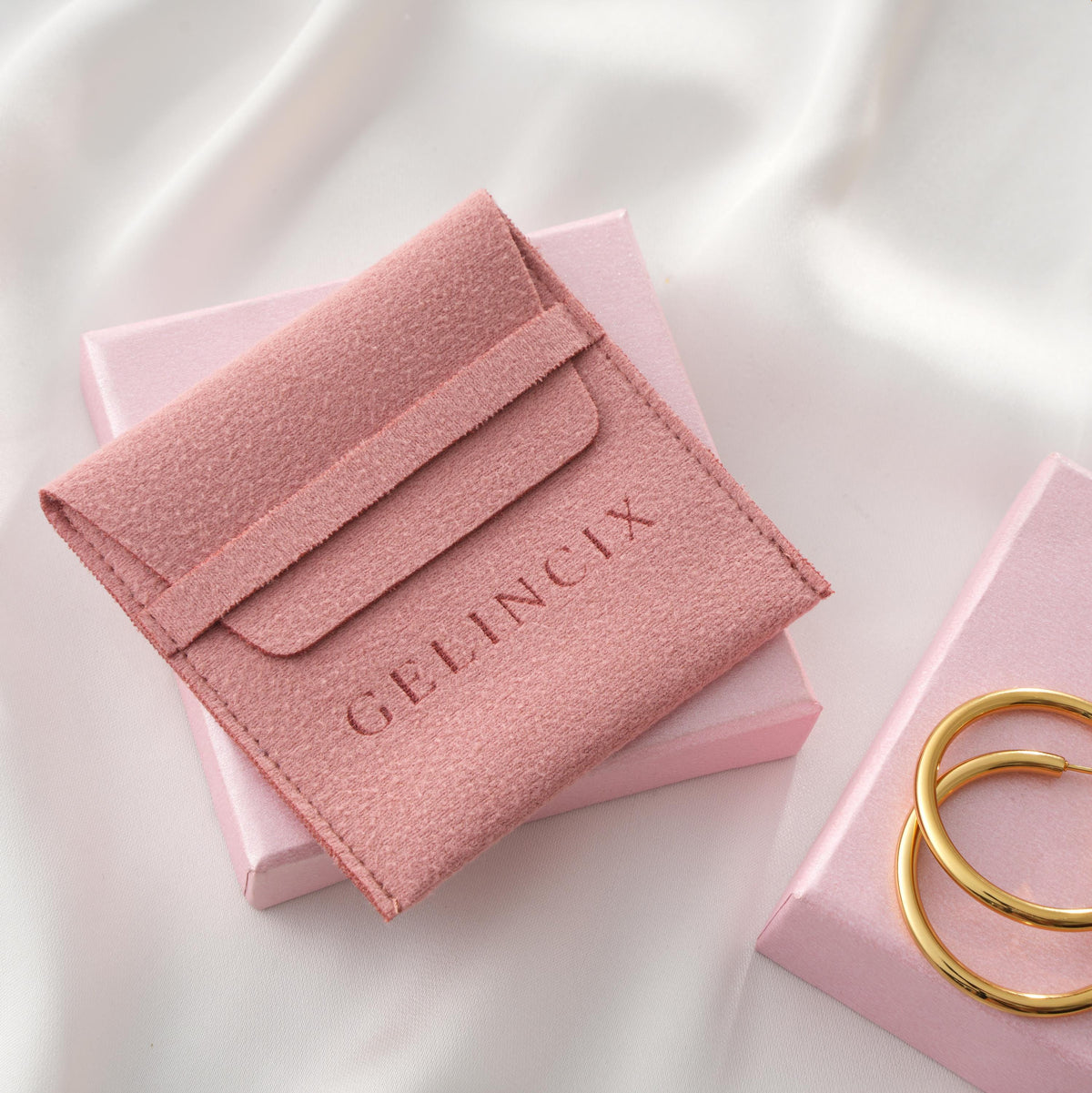 50pcs Boutique Packaging Bags 8x7.5cm, Soft Vegan Suede Jewelry Pouches, Custom Branded Gift Bags Bulk