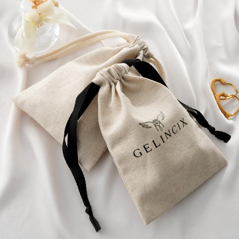 50pcs Eco Friendly Packaging Bags, Natural Linen Drawstring Pouches Custom Logo, Sustainable Gift Bags Bulk