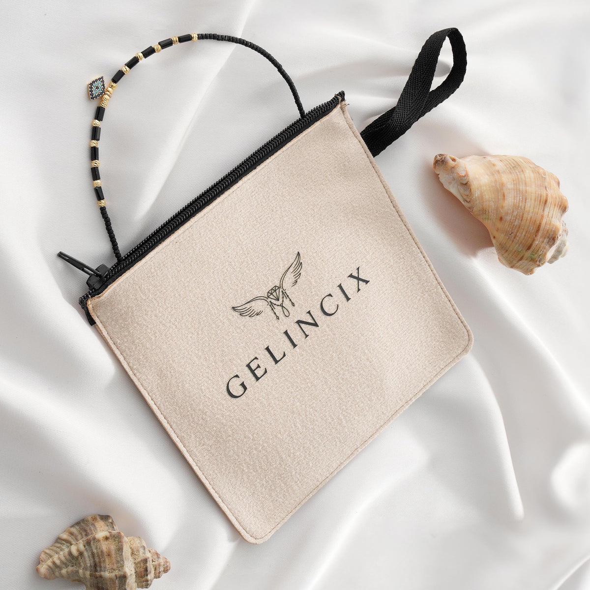 50pcs Custom Logo Makeup Bags Bulk, Soft Suede Zipper Pouches, Branded Cosmetic Packaging for Beauty Brands