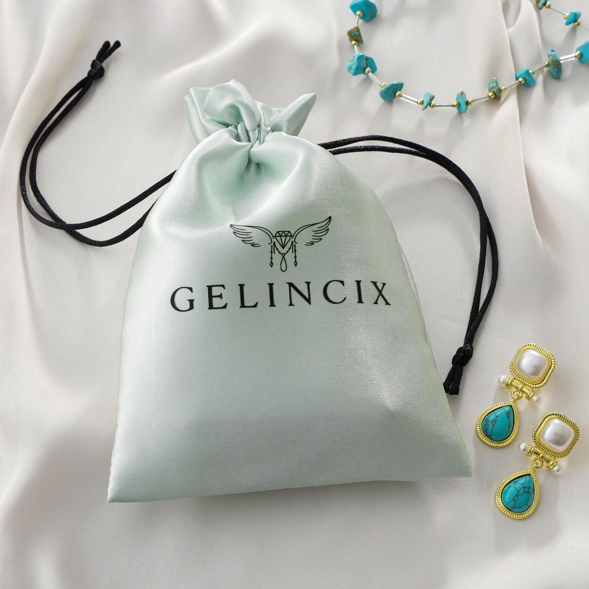 50pcs Satin Wedding Favor Bags, Personalized Logo Drawstring Pouches, Bridal Shower Gift Bags Bulk