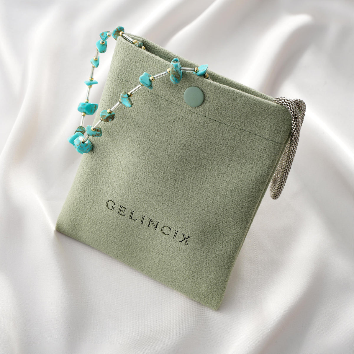 50pcs Snap Closure Jewelry Pouch with Logo Print, Vegan Suede Button Bag, Wholesale Boutique Packaging