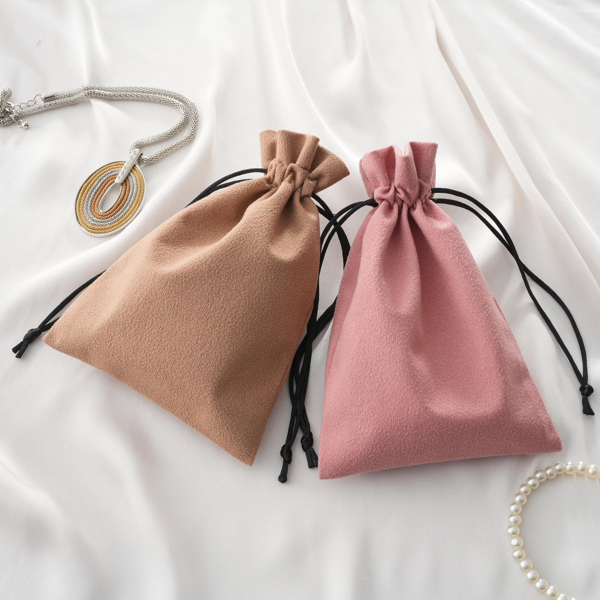 50pcs Custom Logo Cotton Drawstring Bags, Personalized Jewelry Packaging Pouches Bulk, Eco Small Business