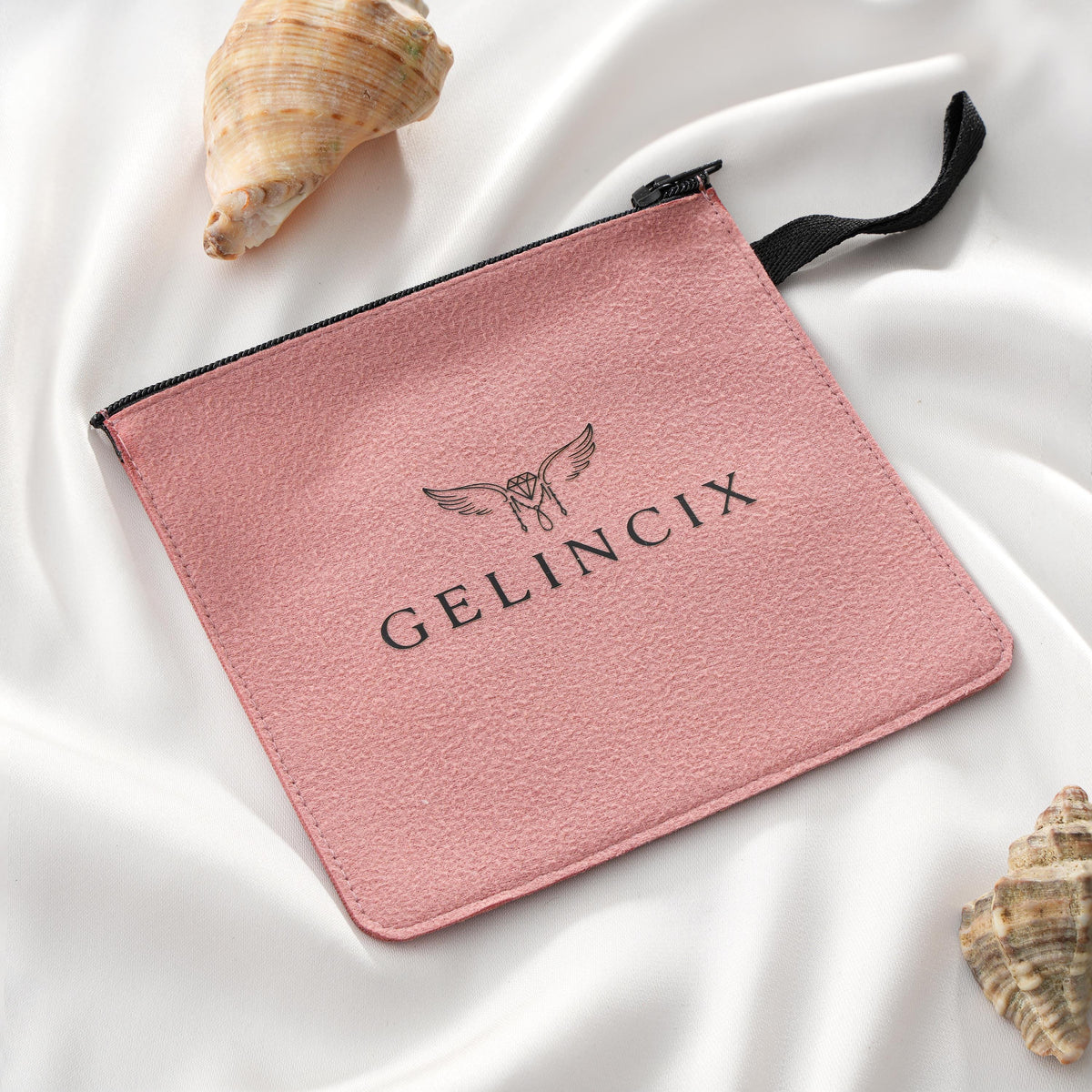 50pcs Custom Logo Makeup Bags Bulk, Soft Suede Zipper Pouches, Branded Cosmetic Packaging for Beauty Brands