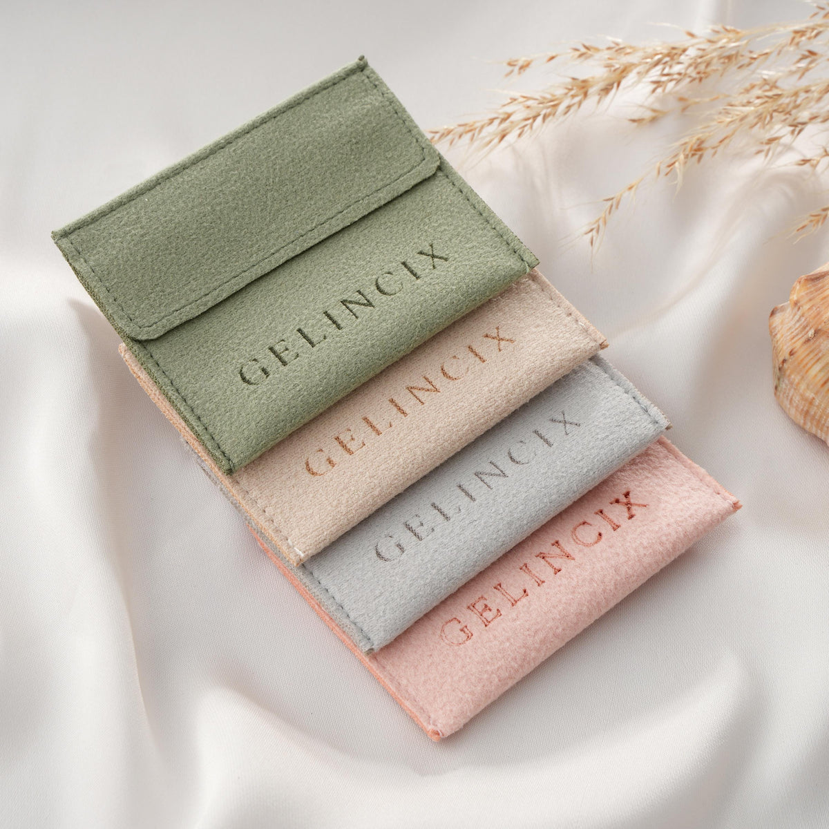 1pcs Jewelry Pouch SAMPLE: Custom Logo Necklace Bag, Choose Your Color and Size, Single Piece