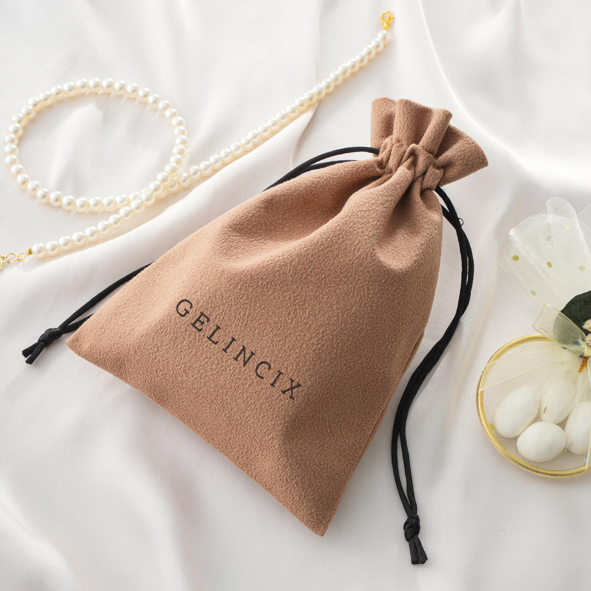 1pcs Drawstring Bag SAMPLE: Custom Logo Gift Pouch, Choose Your Color and Size, 1 Piece
