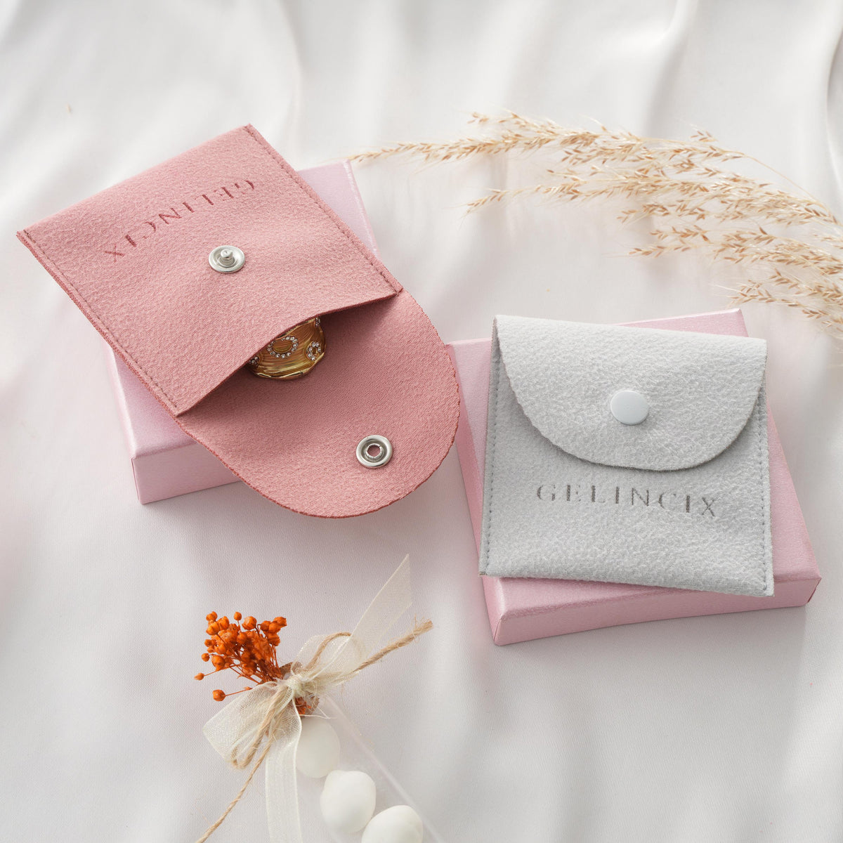 1pcs Jewelry Pouch SAMPLE: Custom Logo Necklace Bag, Choose Your Color and Size, Single Piece