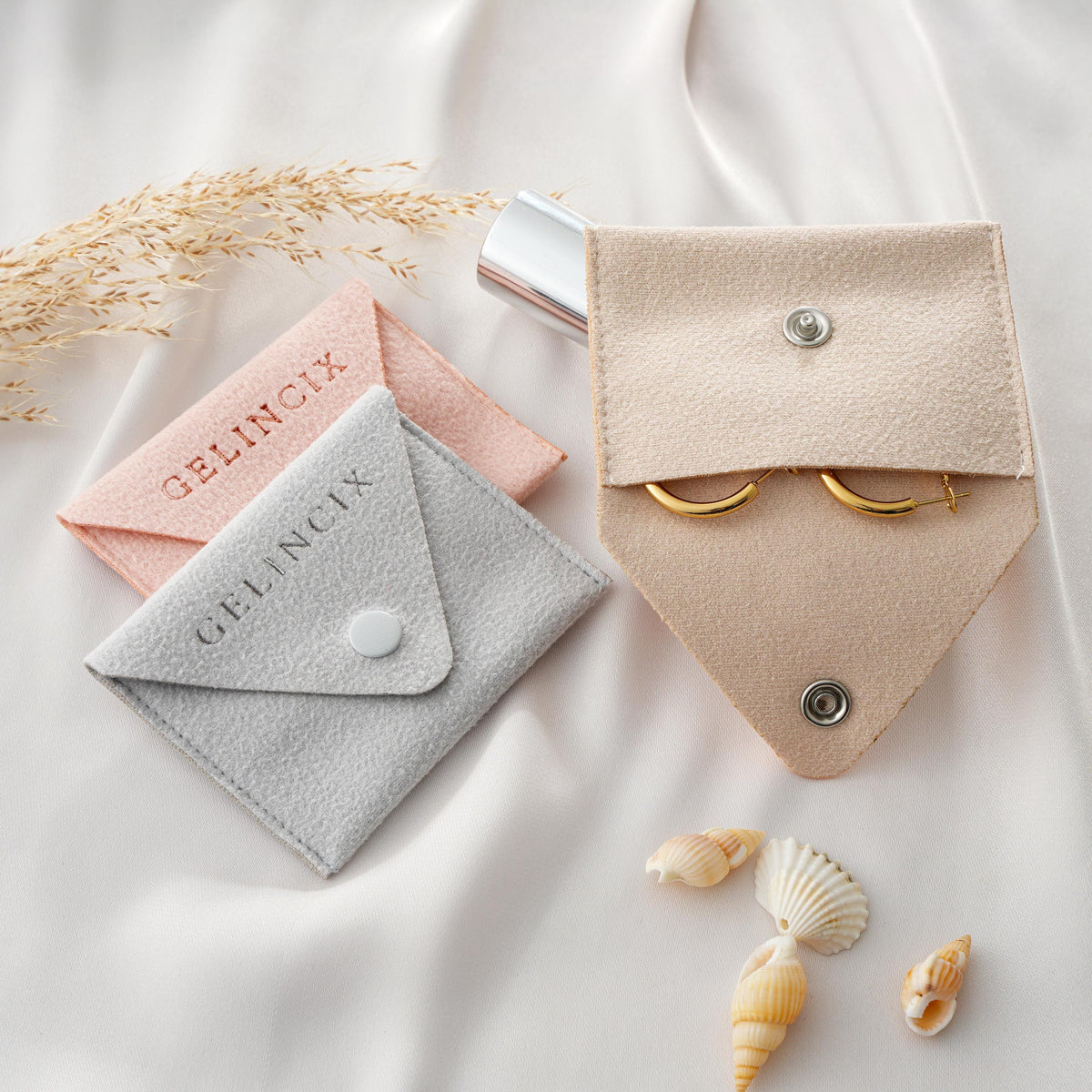 1pcs Jewelry Pouch SAMPLE: Custom Logo Necklace Bag, Choose Your Color and Size, Single Piece